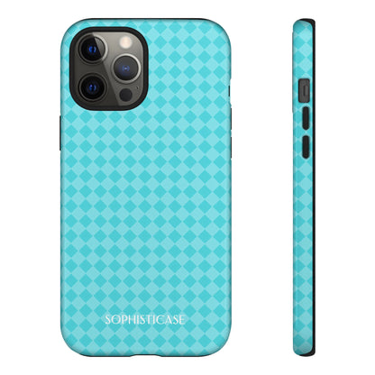 Diamond Diva in Aqua - Drop Proof Phone Case for iPhone