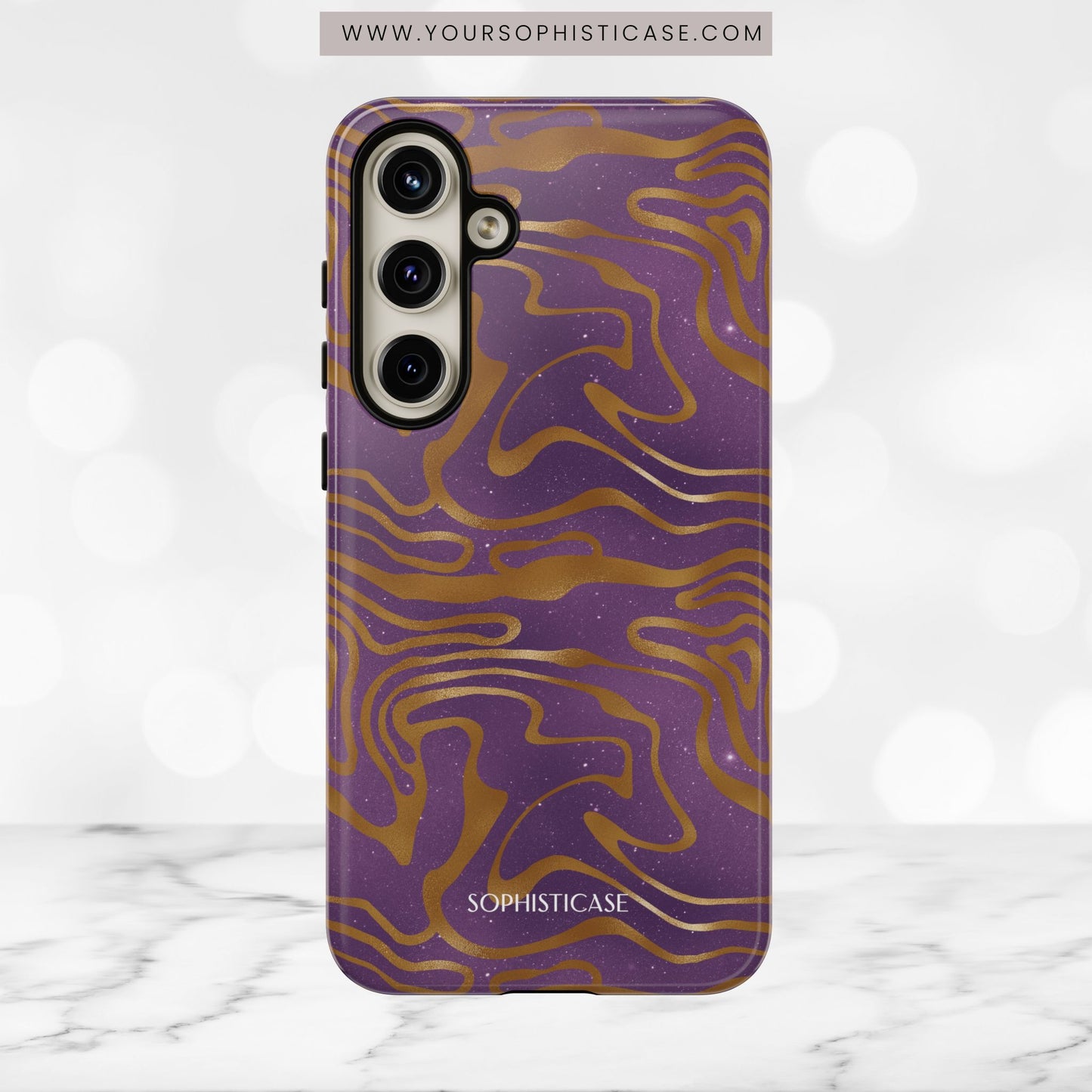 Cosmic Gold in Purple - iPhone Case, Samsung Galaxy Case, Google Pixel Case