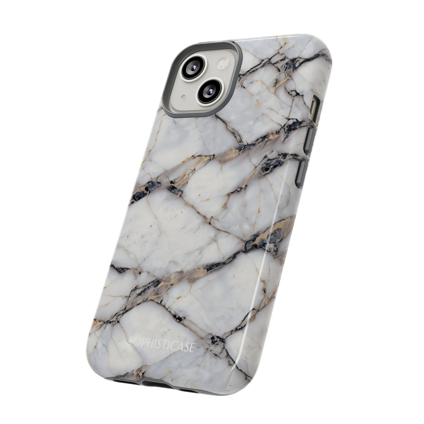 Marble Opulence in Cracked Beige - iPhone Case, Samsung Galaxy Case, Google Pixel Case