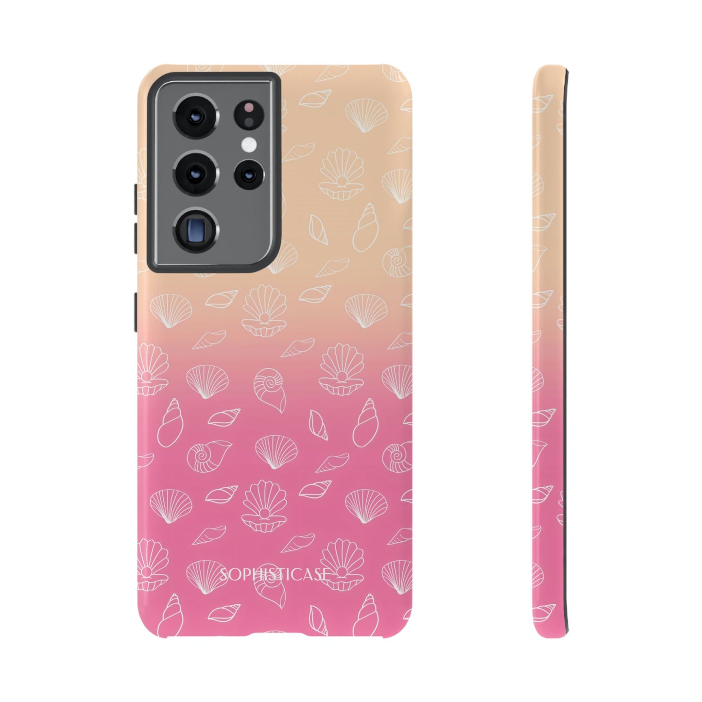Seashell Society in Sandy Pink Sunset - iPhone Case, Samsung Galaxy Case, Google Pixel Case