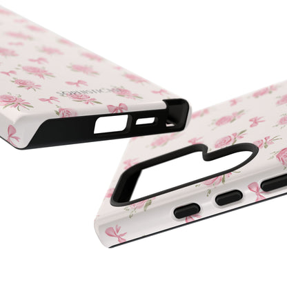 The Sweetest Thing in Coquette Roses and Bows - iPhone Case, Samsung Galaxy Case, Google Pixel Case