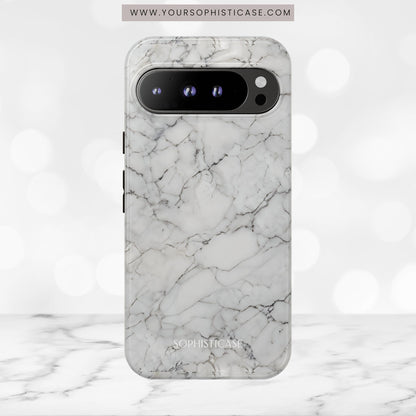 Marble Opulence in White - iPhone Case, Samsung Galaxy Case, Google Pixel Case