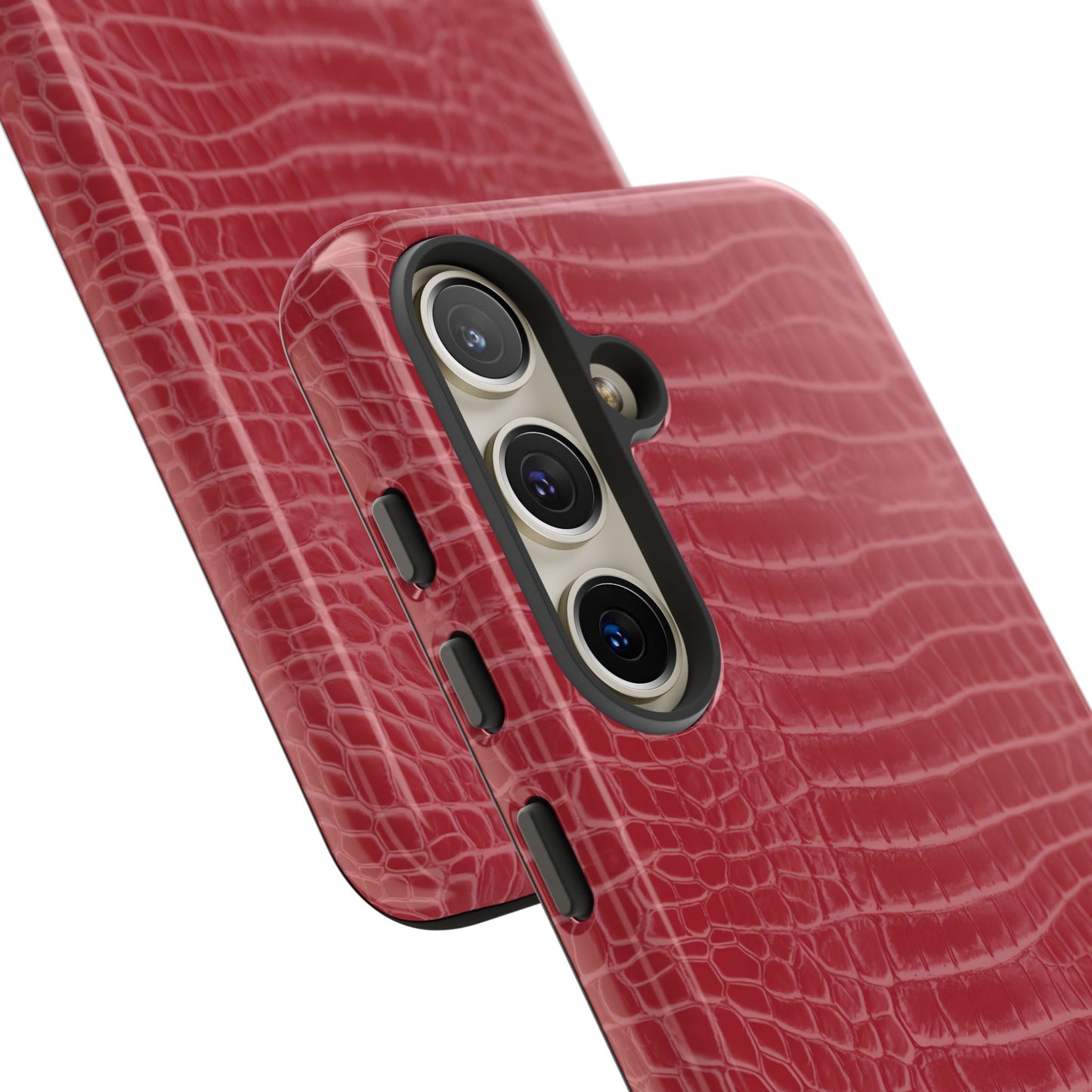 Luxe Leather in Cherry Red - iPhone Case, Samsung Galaxy Case, Google Pixel Case