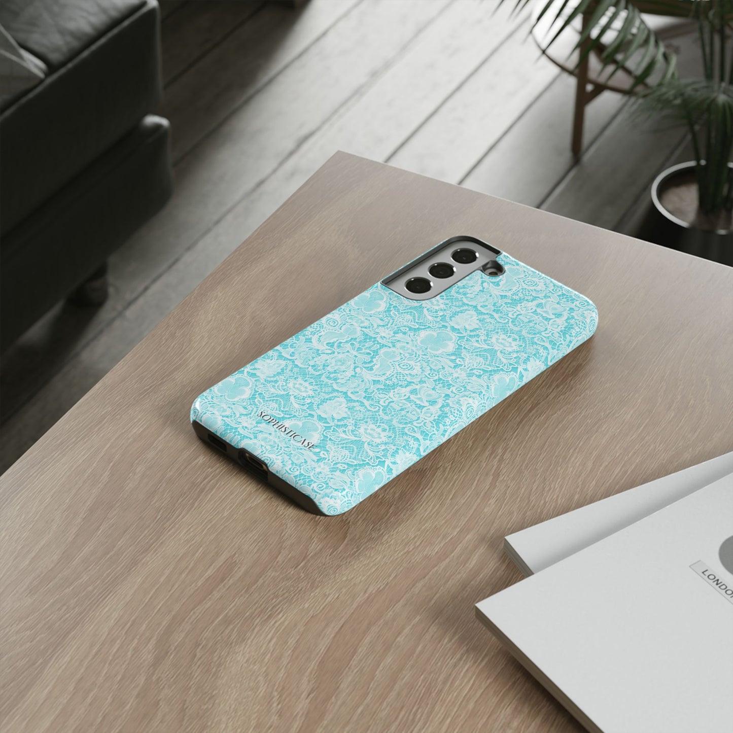 Luxe Lace in Aqua - iPhone Case, Samsung Galaxy Case, Google Pixel Case