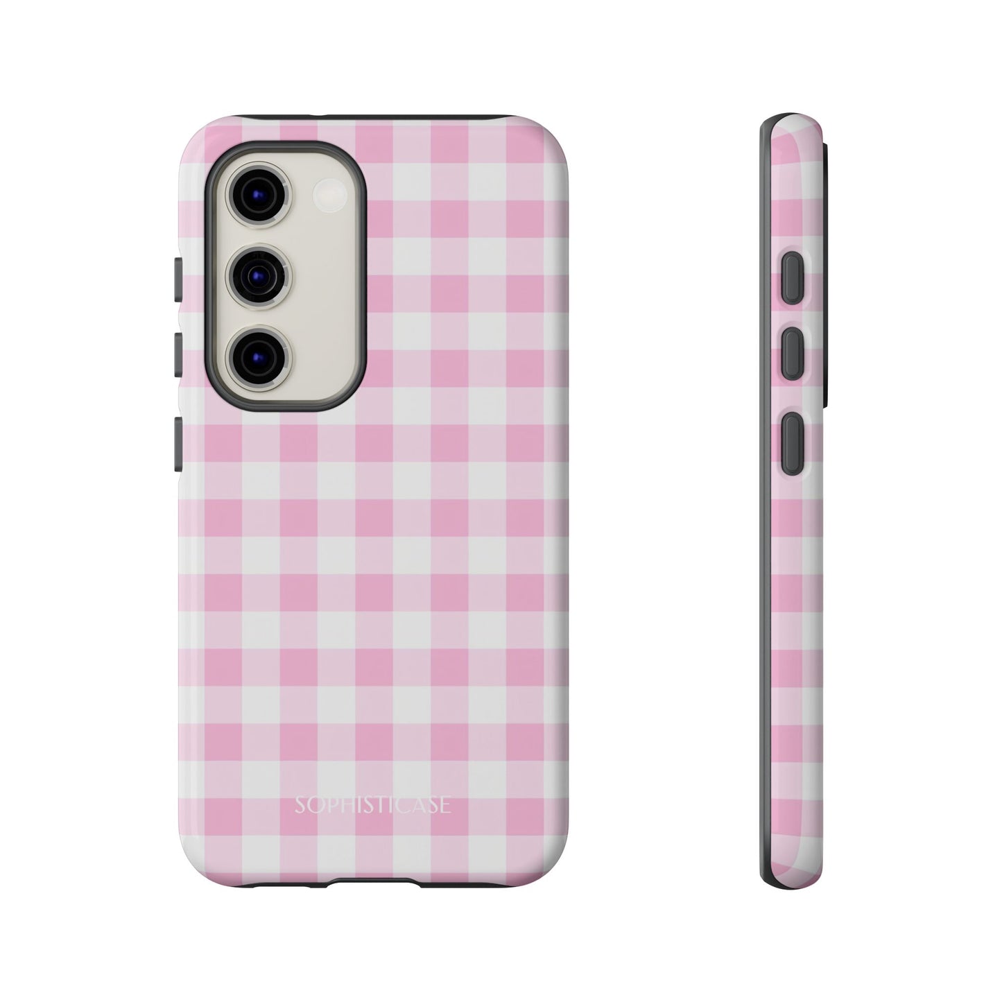 Gingham in Pink - iPhone Case, Samsung Galaxy Case, Google Pixel Case