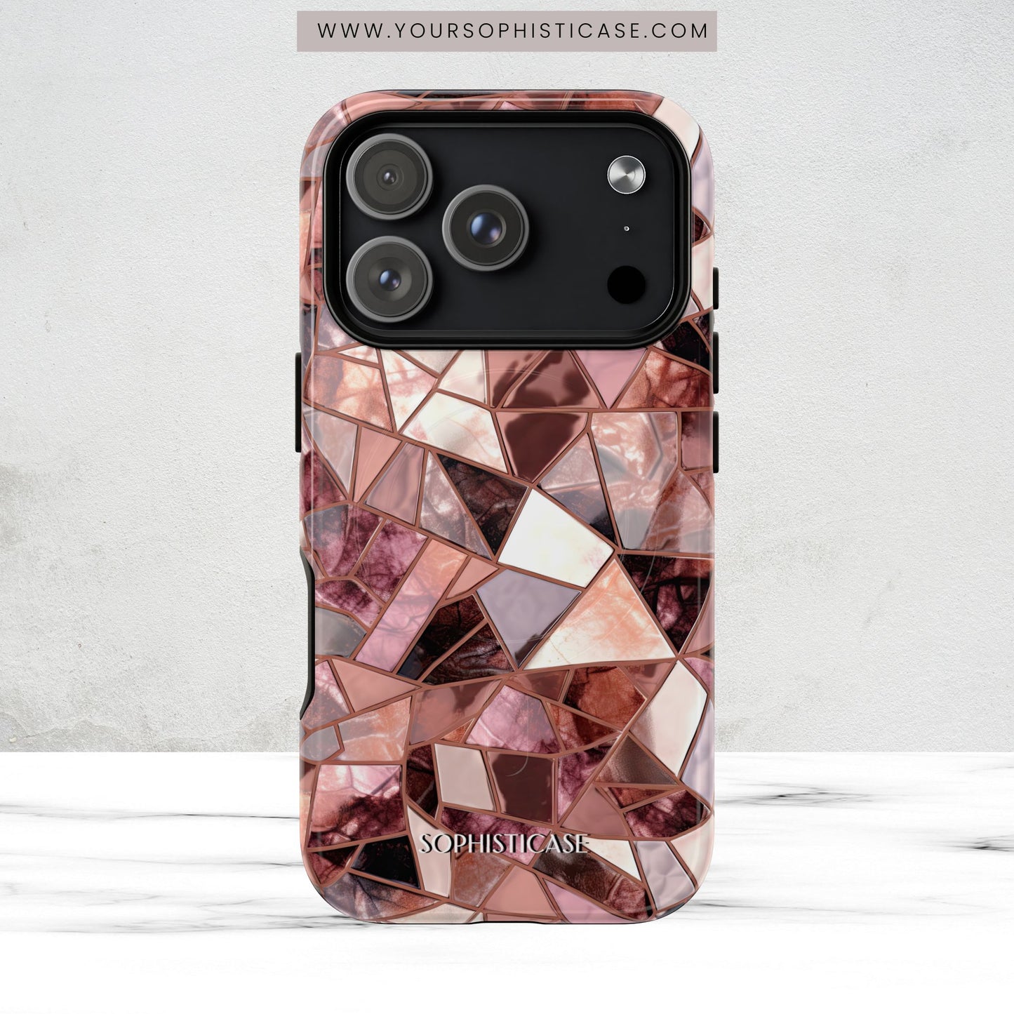 Rose' Runway in Merlot Mosaic - Magsafe Case