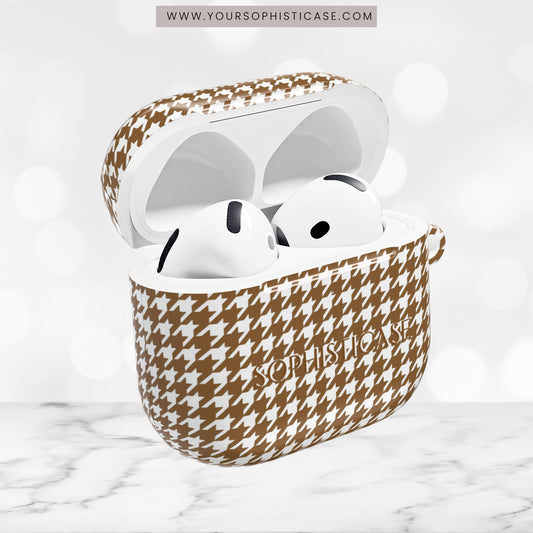 AirPod Cases - Houndstooth in Brown
