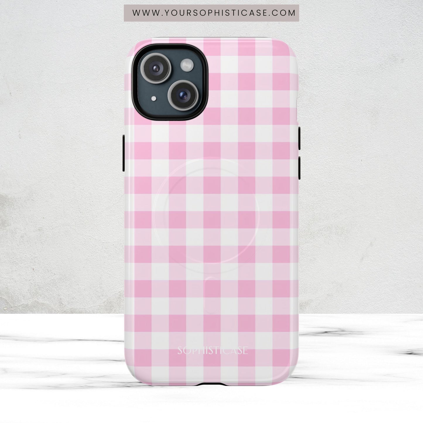 Gingham in Pink - Magsafe Case