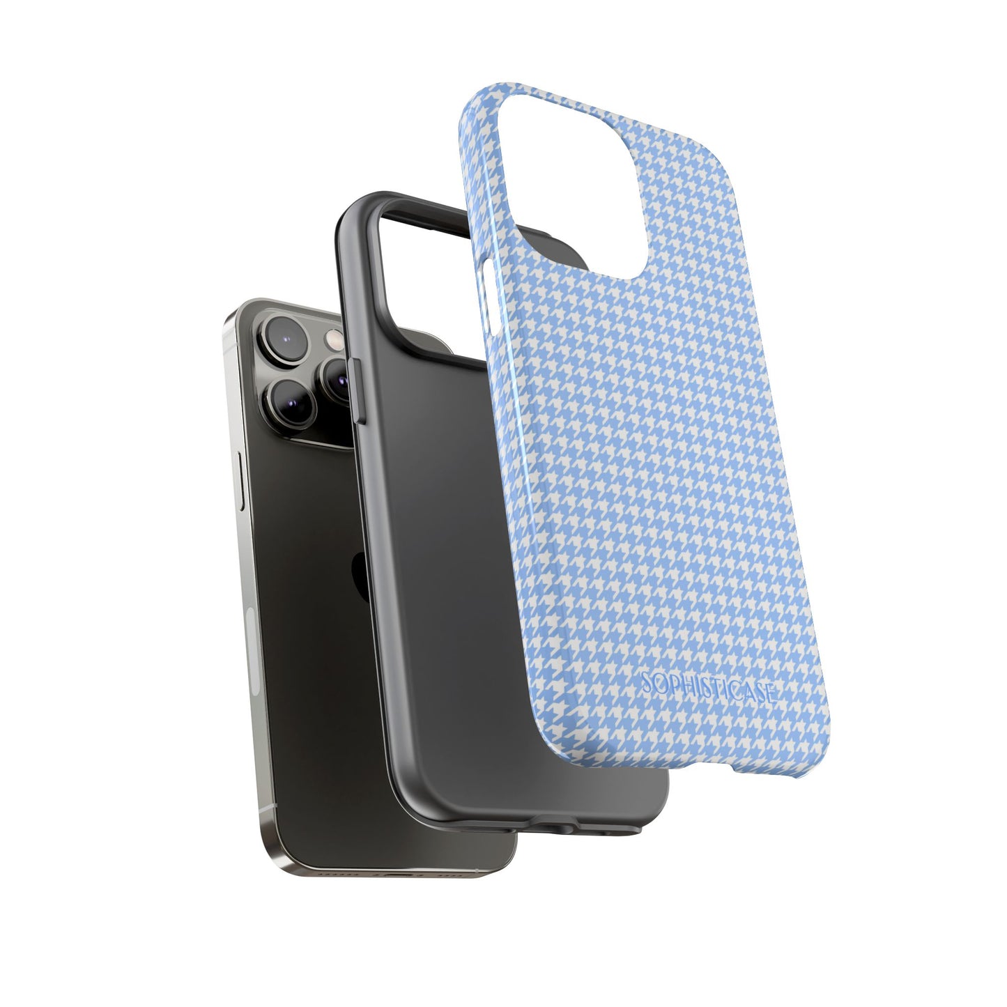 Houndstooth in Blue - iPhone Case, Samsung Galaxy Case, Google Pixel Case