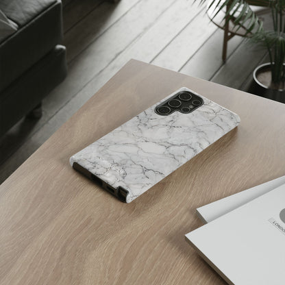 Marble Opulence in White - iPhone Case, Samsung Galaxy Case, Google Pixel Case