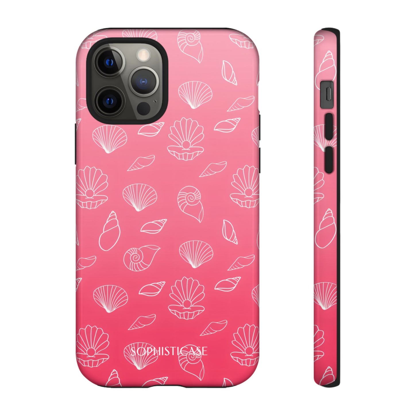 Seashell Society in Sunset Pink - iPhone Case, Samsung Galaxy Case, Google Pixel Case
