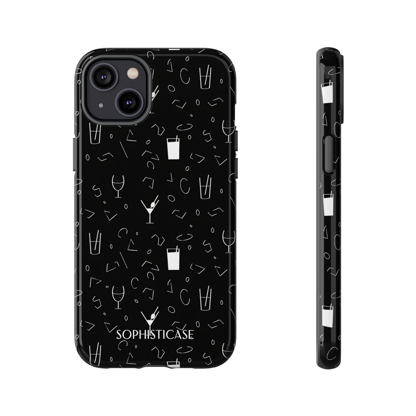 Cocktail Hour in Black - Tough Phone Case for iPhone