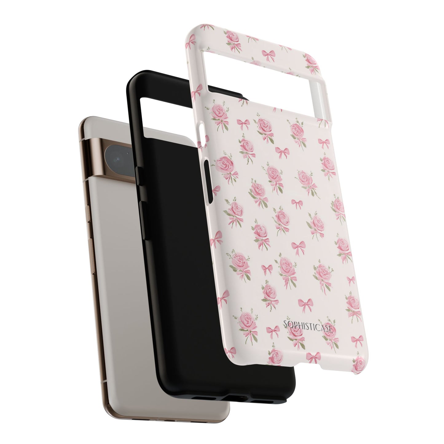 The Sweetest Thing in Coquette Roses and Bows - iPhone Case, Samsung Galaxy Case, Google Pixel Case