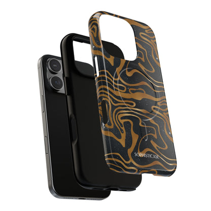 Cosmic Gold in Black - iPhone Magsafe Case
