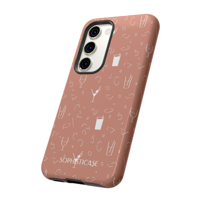 Cocktail Hour in Brown - Drop Proof Phone Case for Samsung Galaxy