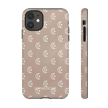 Moon Phase in Boho Brown - Tough Phone Case for iPhone