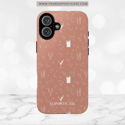 Cocktail Hour in Brown - iPhone Case