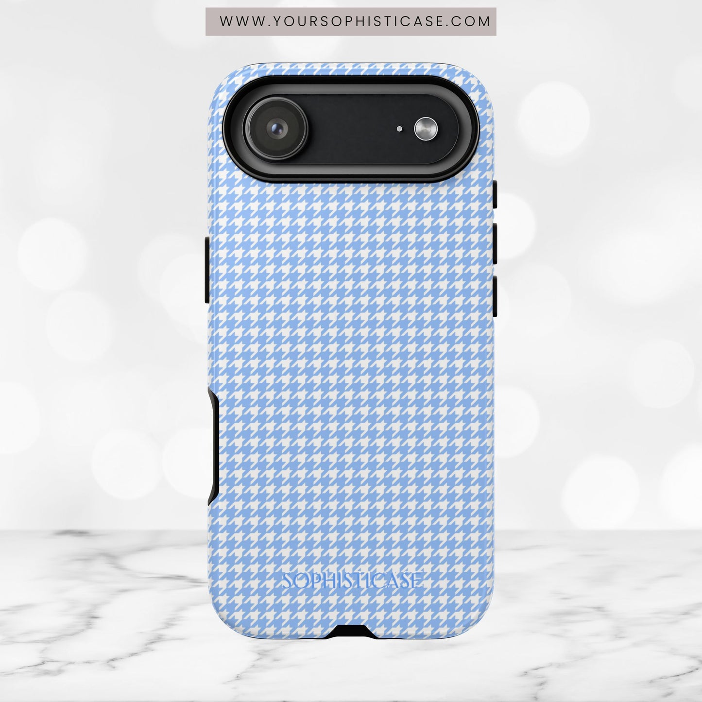 Houndstooth in Blue - iPhone Case