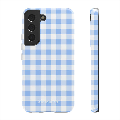 Gingham in Blue - iPhone Case, Samsung Galaxy Case, Google Pixel Case