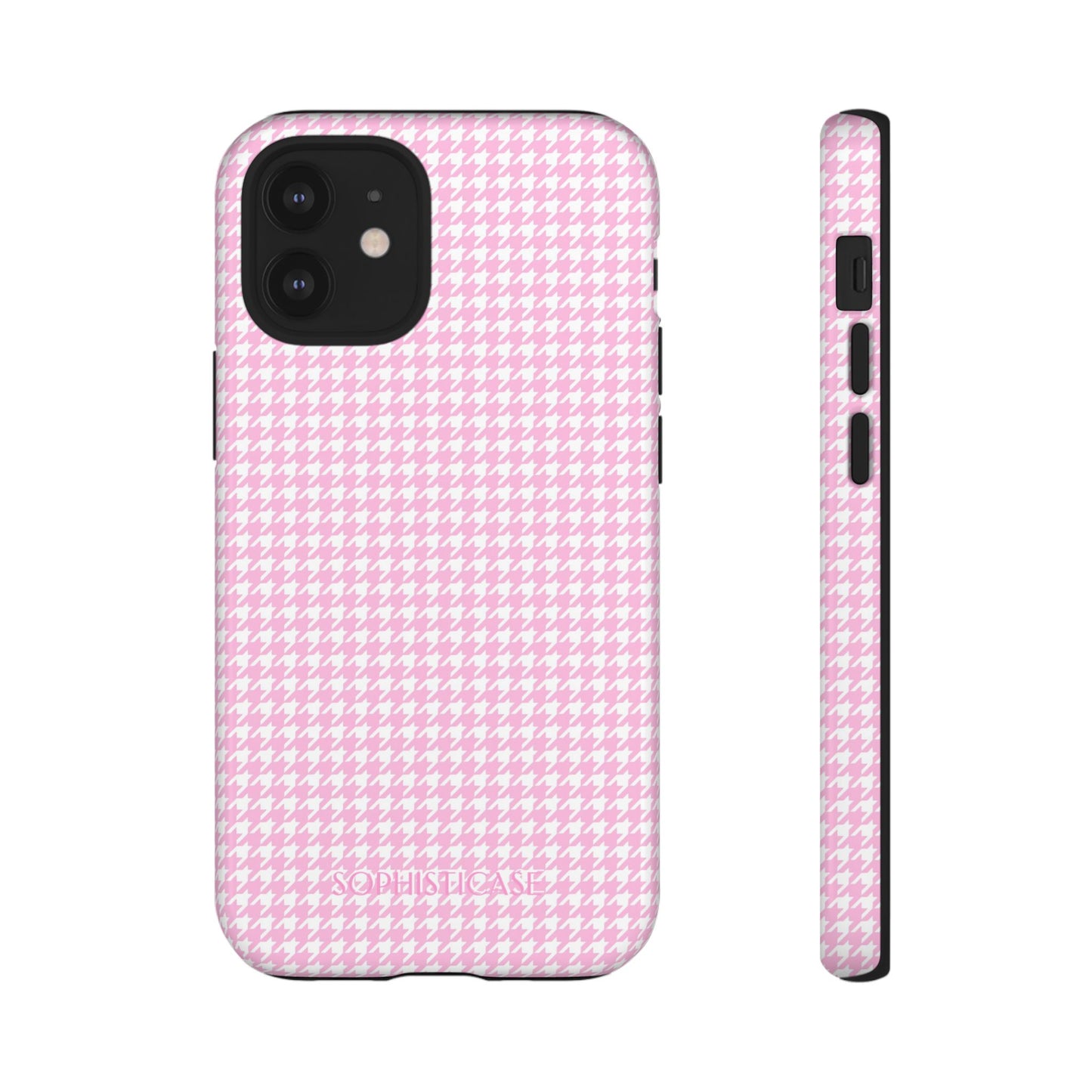 Houndstooth in Pink - iPhone Case, Samsung Galaxy Case, Google Pixel Case