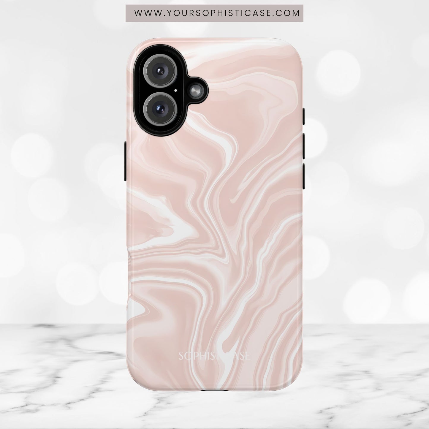 Liquid Dreams in Neutral Beige - iPhone Case