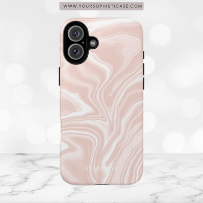 Liquid Dreams in Neutral Beige - iPhone Case