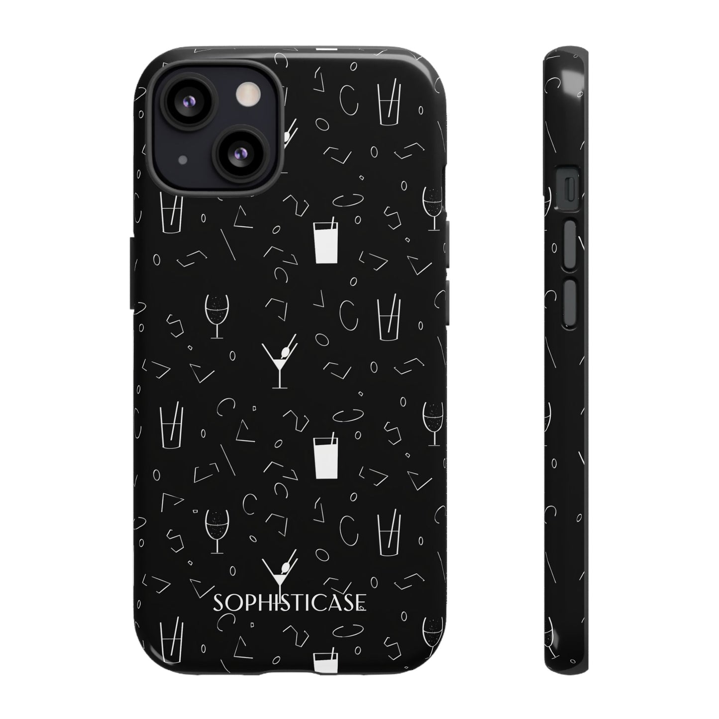 Cocktail Hour in Black - iPhone Case
