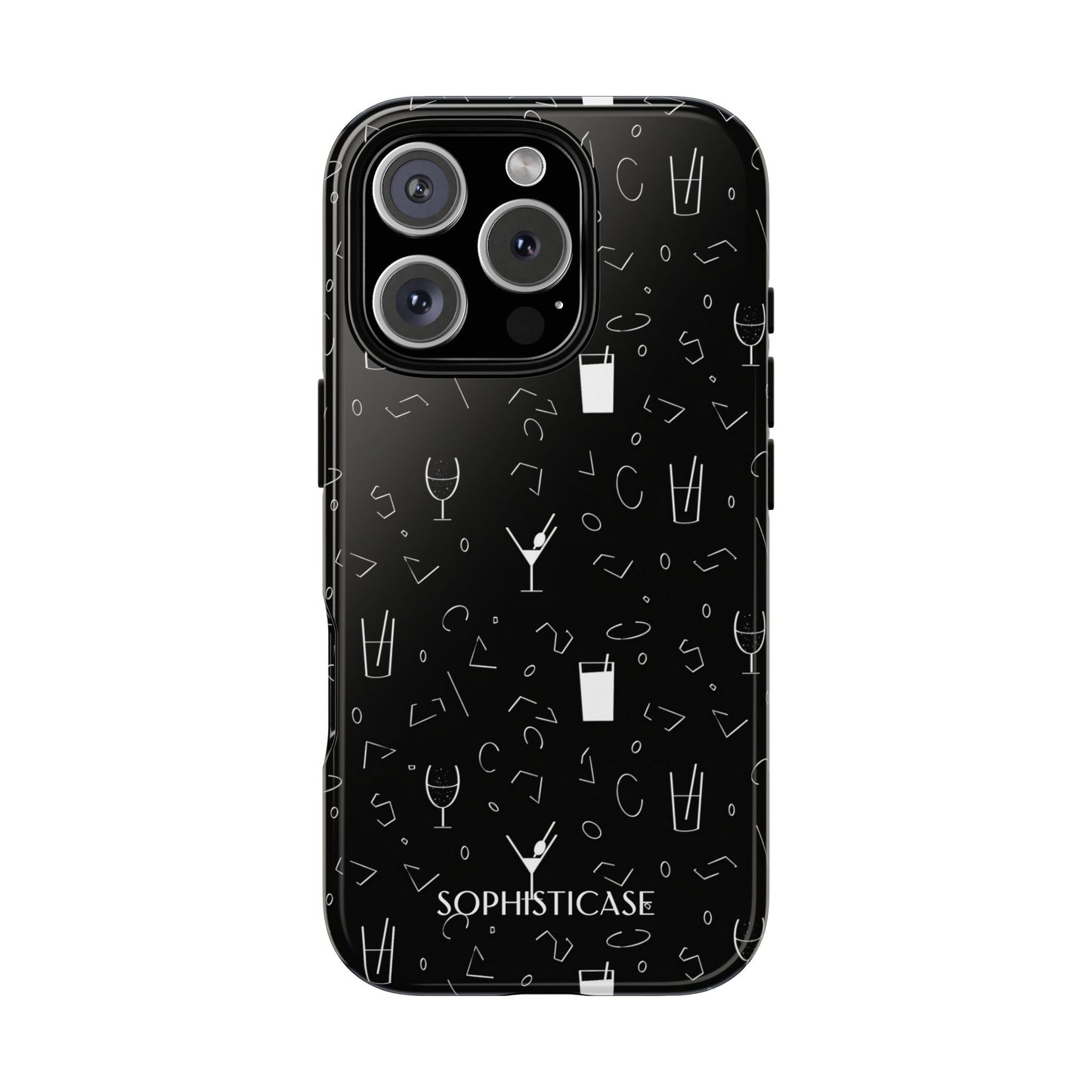 Cocktail Hour in Black - Tough Phone Case for iPhone