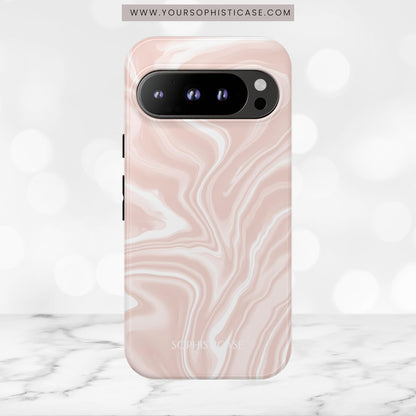 Liquid Dreams in Neutral Beige - Tough Phone Case