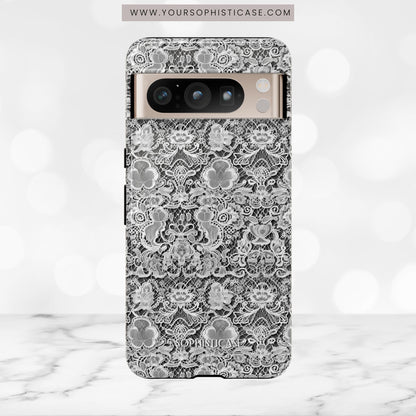 Luxe Lace in Black - Tough Phone Case