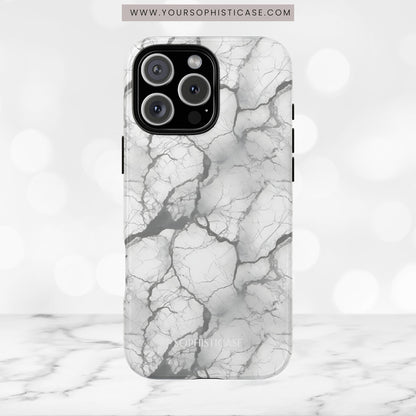 Marble Opulence in Charcoal Grey - Tough Phone Case