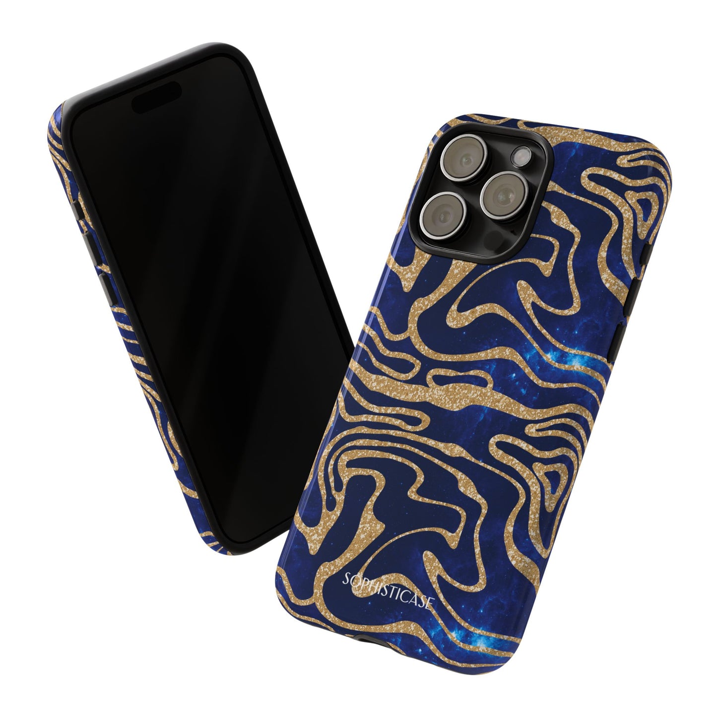 Cosmic Gold in Blue - iPhone Case, Samsung Galaxy Case, Google Pixel Case