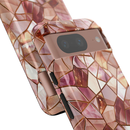 Rose' Runway in Champagne Mosaic - Tough Phone Case