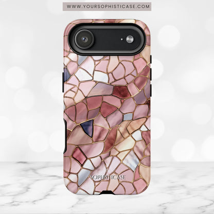 Rose' Runway in Pink Mosaic - Tough Phone Case