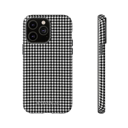 Houndstooth in Black - Drop Proof Phone Case for iPhone