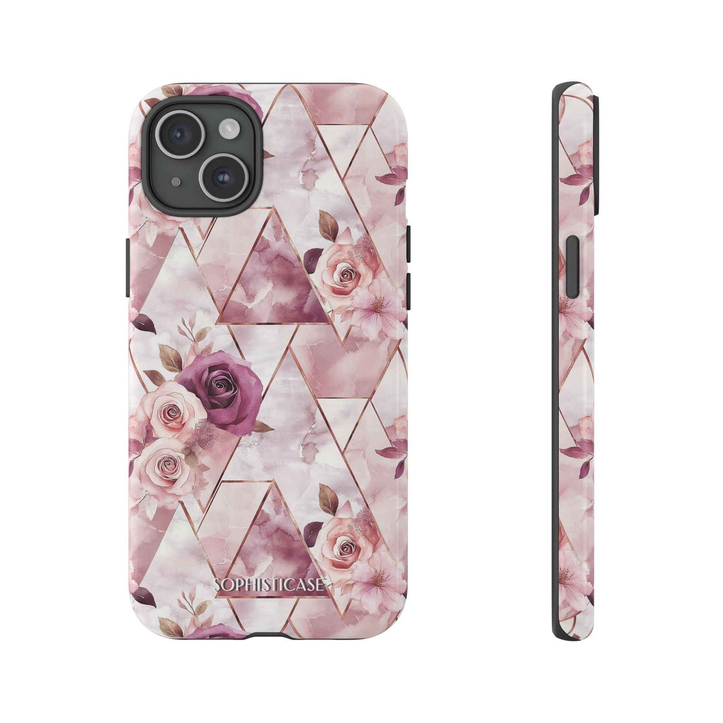 Royal Floral in Plum Chevron - Tough Phone Case