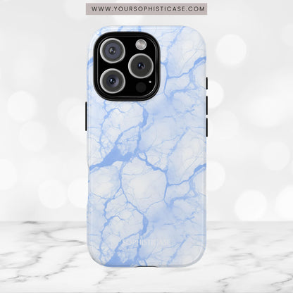 Marble Opulence in Blue - iPhone Case