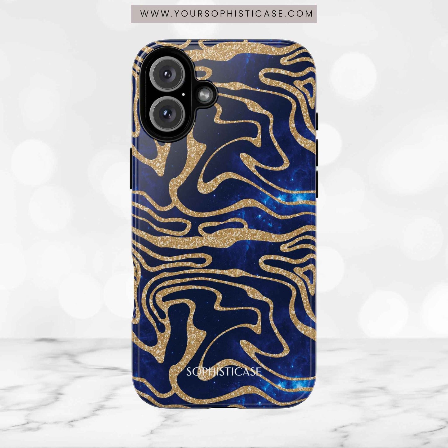 Cosmic Zebra in Blue - iPhone Case, Samsung Galaxy Case, Google Pixel Case