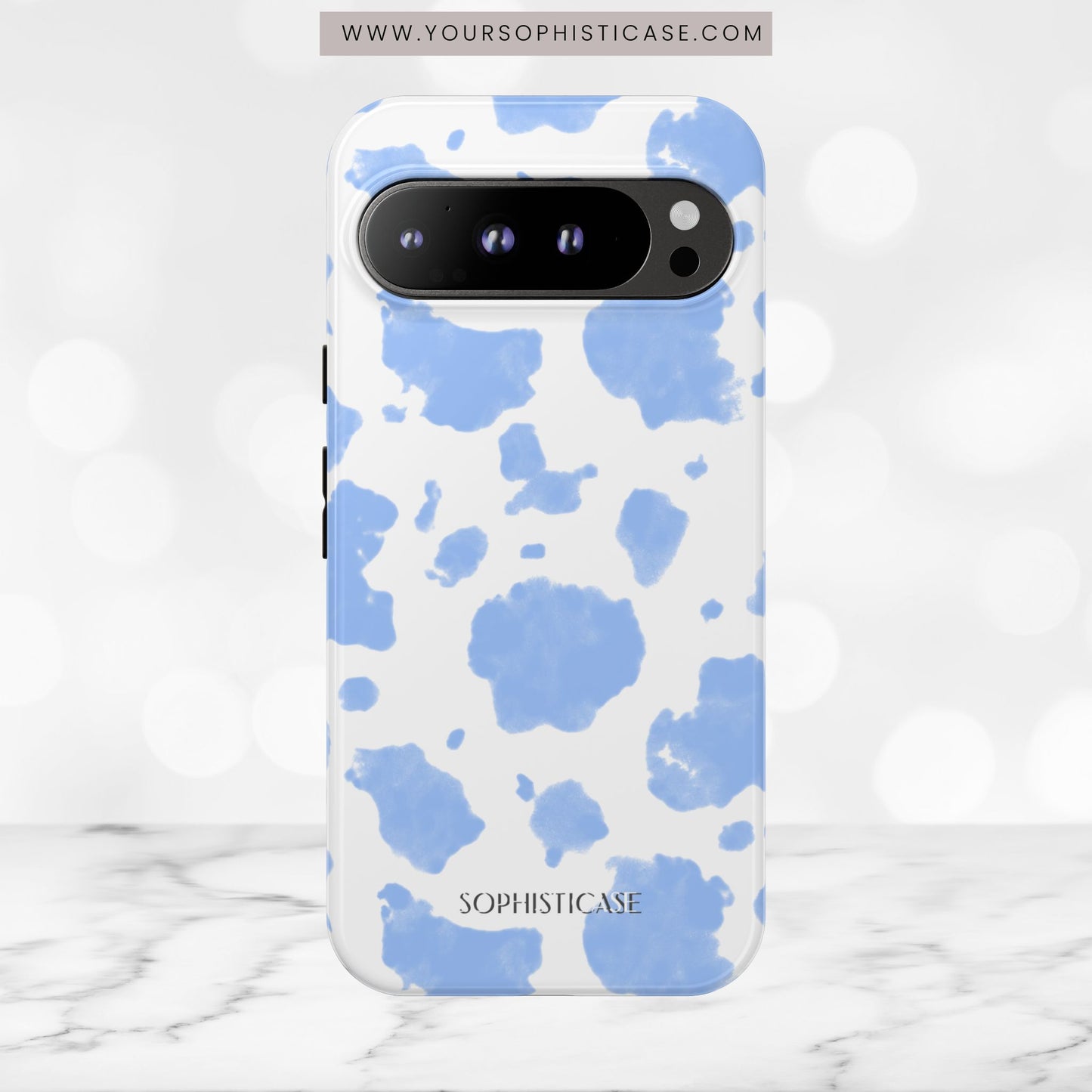 Holy Cow in Blue - iPhone Case, Samsung Galaxy Case, Google Pixel Case