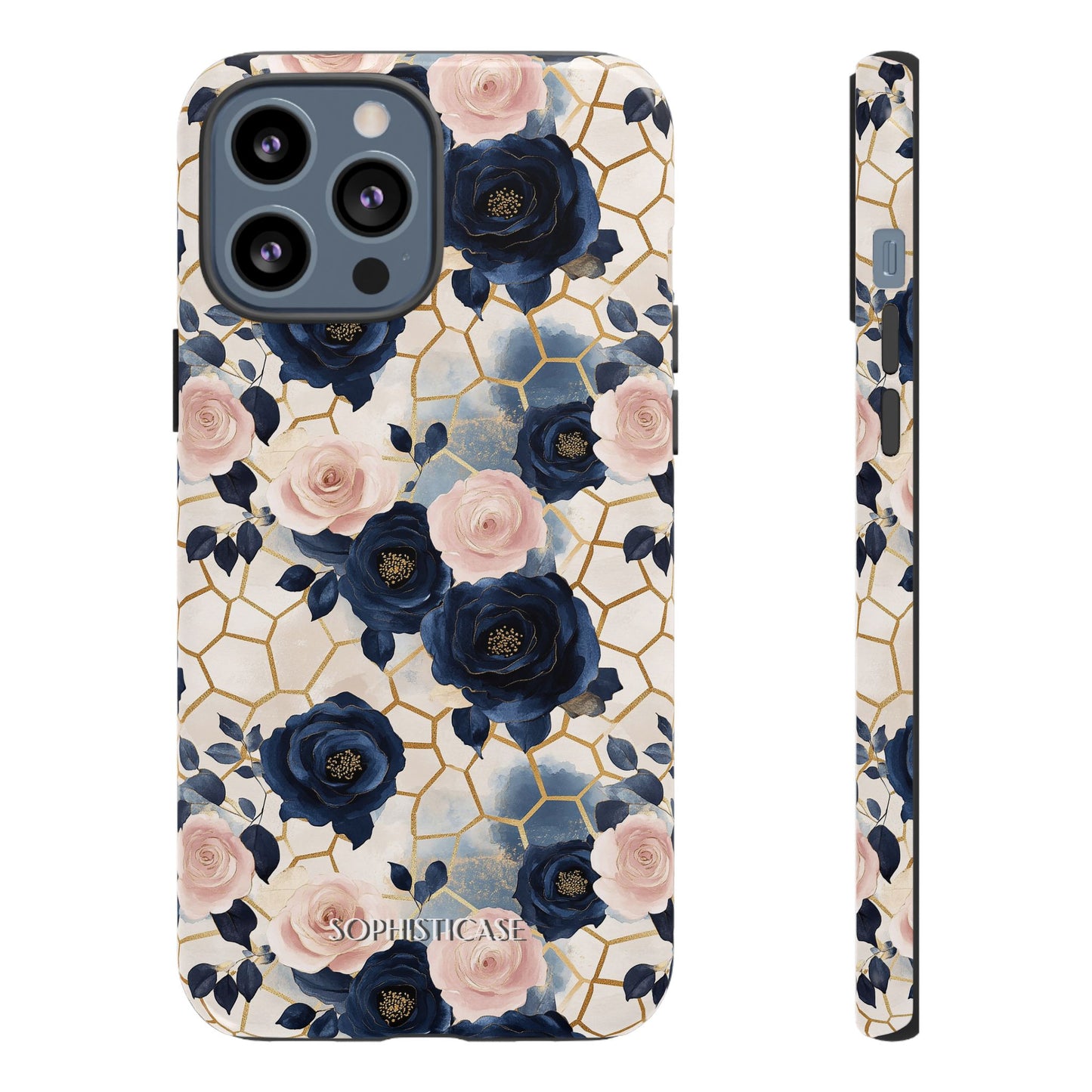Royal Floral in Navy Hive - Tough Phone Case