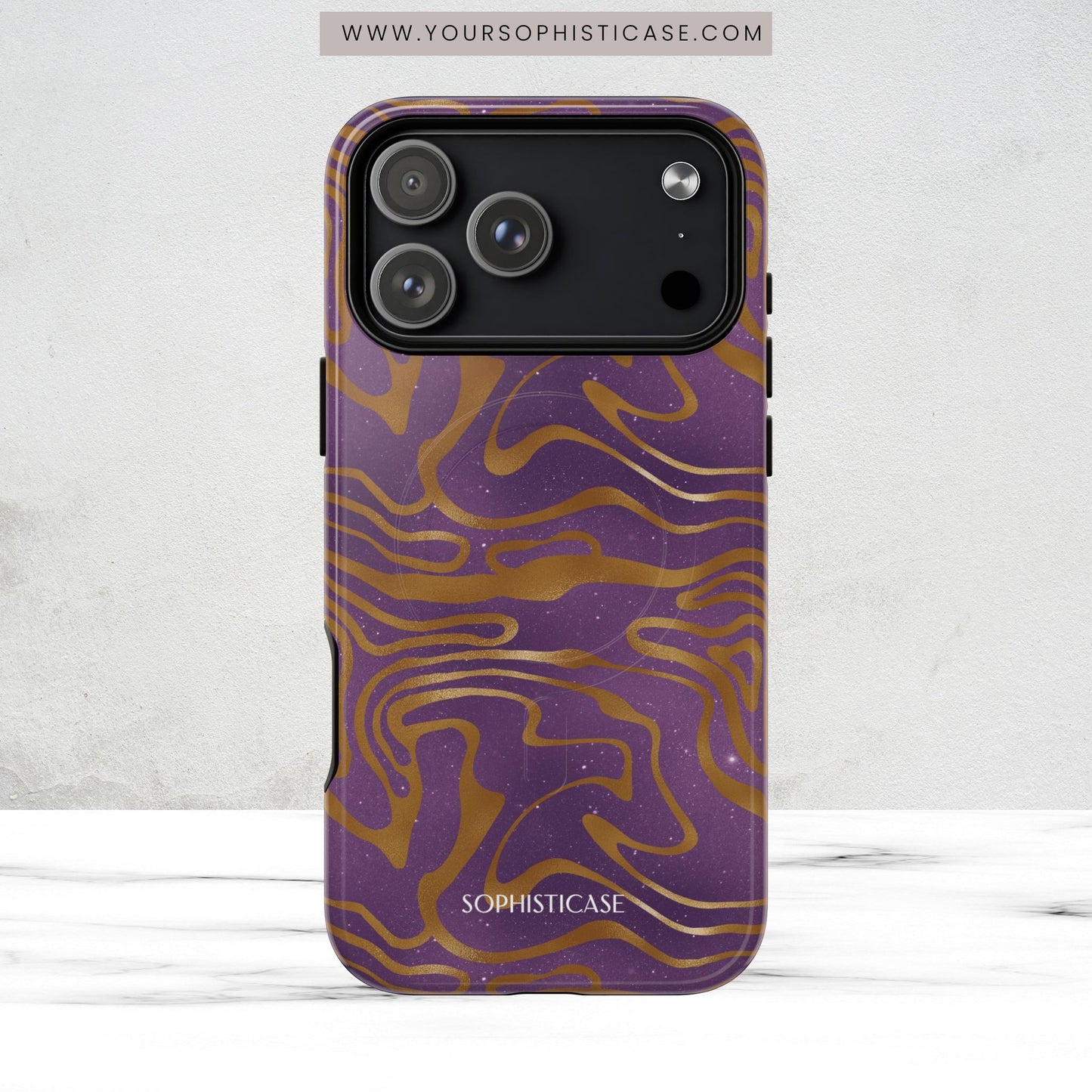 Cosmic Gold in Purple - iPhone Magsafe Case