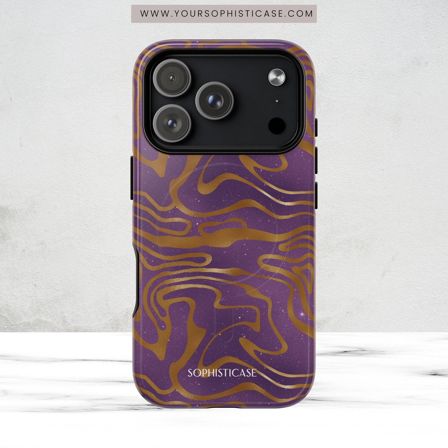 Cosmic Gold in Purple - iPhone Magsafe Case
