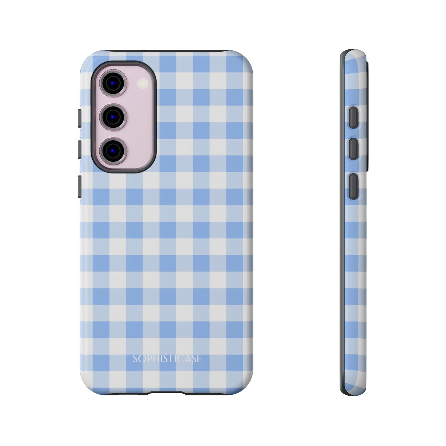 Gingham in Blue - iPhone Case, Samsung Galaxy Case, Google Pixel Case