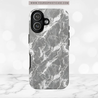 Marble Crush in Charcoal Grey - iPhone Case