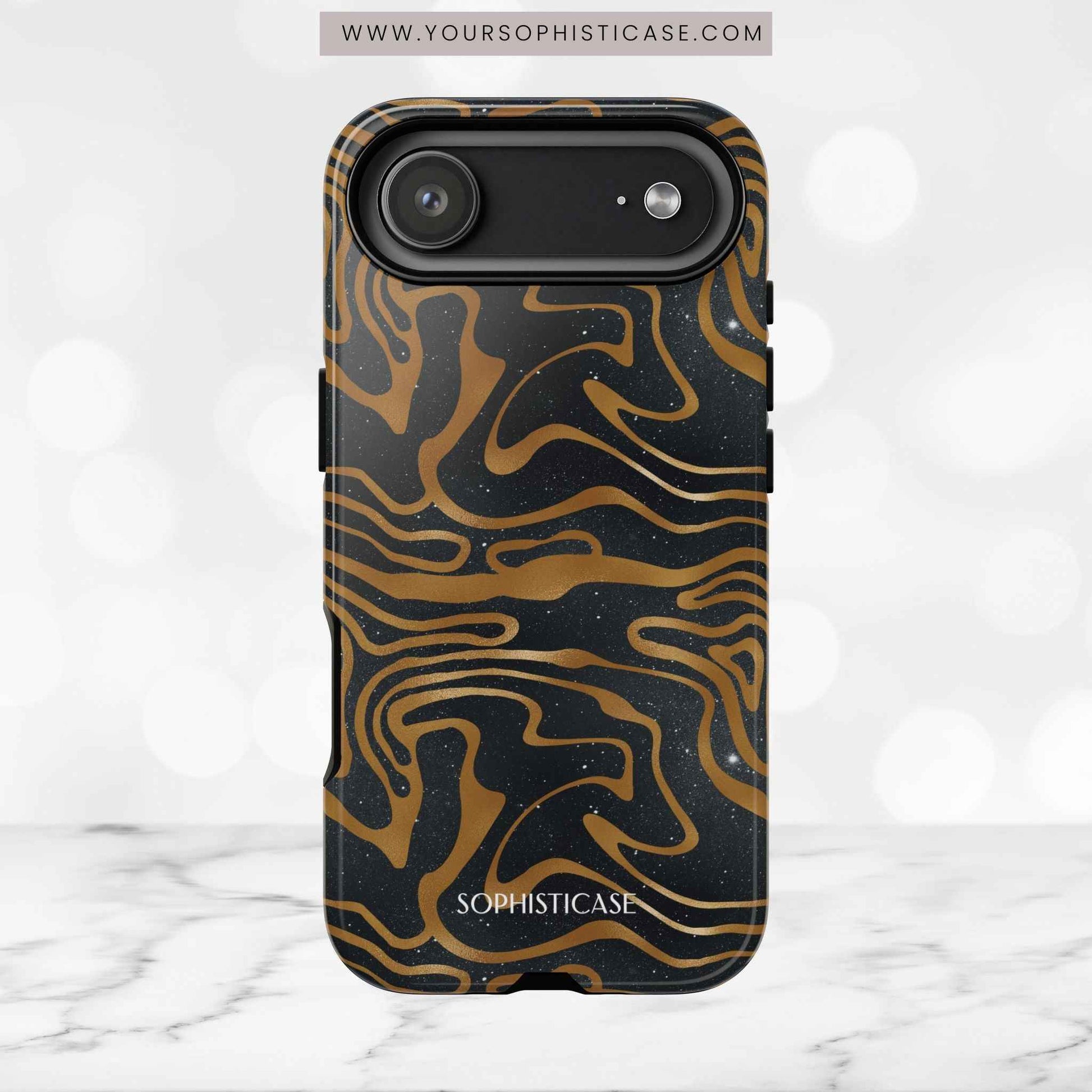 Cosmic Zebra in Black - iPhone Case, Samsung Galaxy Case, Google Pixel Case