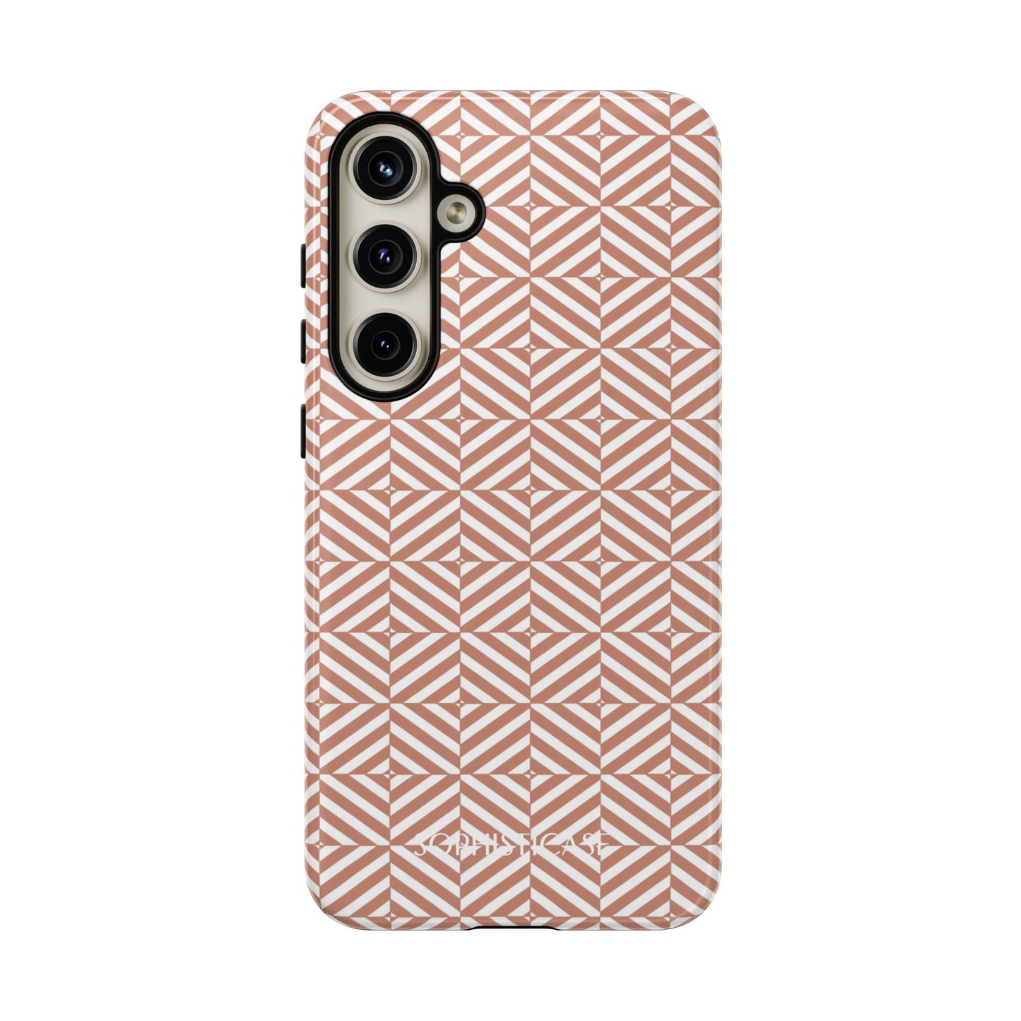 Illusions in Light Brown - Dual Layer Shockproof Phone Case for iPhone, Google Pixel and Samsung Galaxy