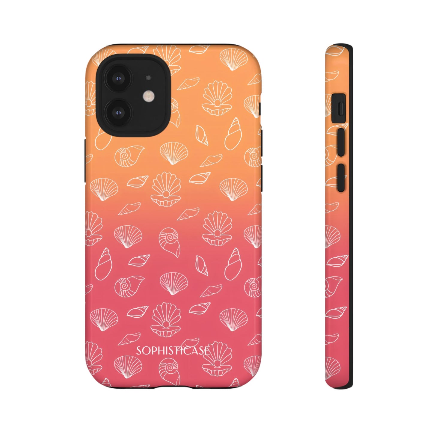 Seashell Society in Sunset Orange - iPhone Case, Samsung Galaxy Case, Google Pixel Case