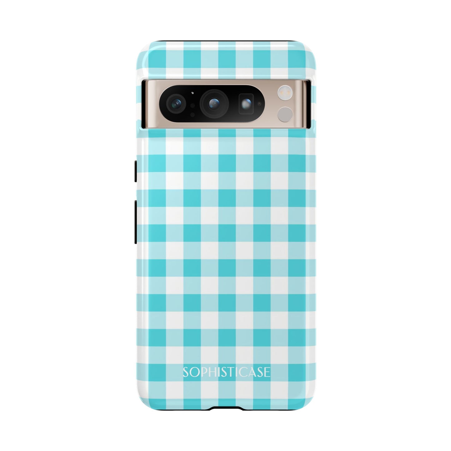 Tough Case - Gingham in Aqua