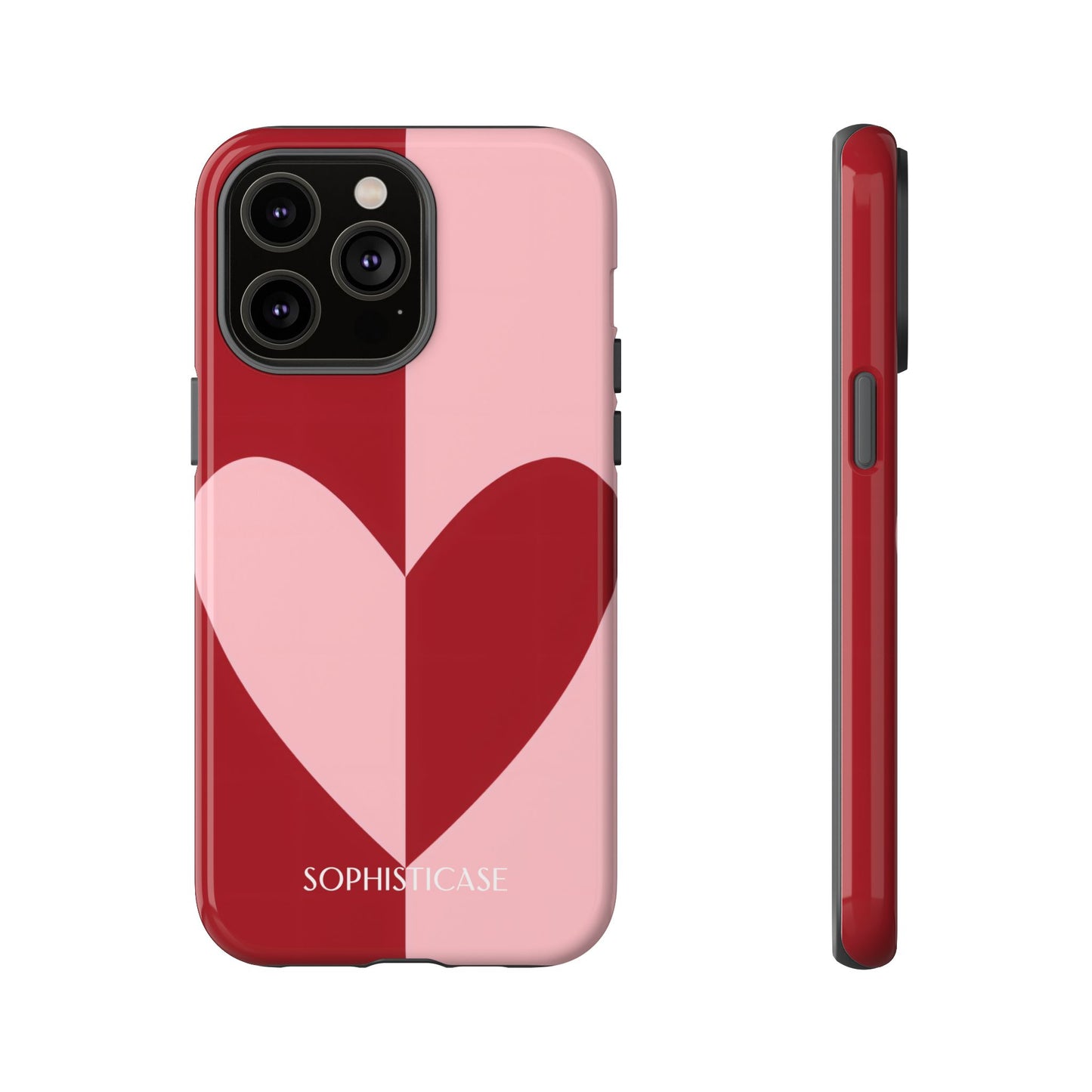 Be Mine in Red and Pink - Protective Phone Case for iPhone