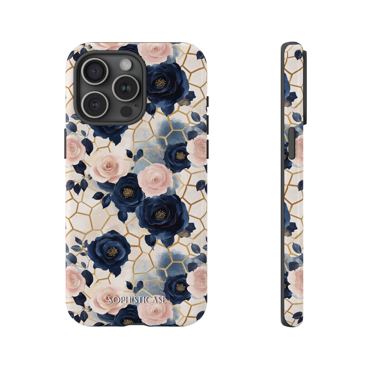 Royal Floral in Navy Hive - Tough Phone Case